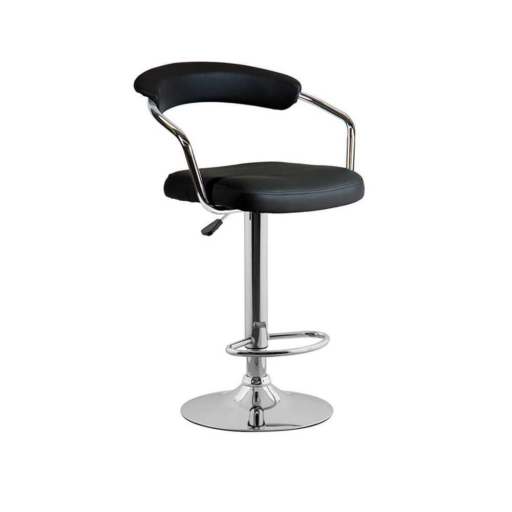 Banco alto cuero sintético Gris 52 x 52 x 85-106 cm