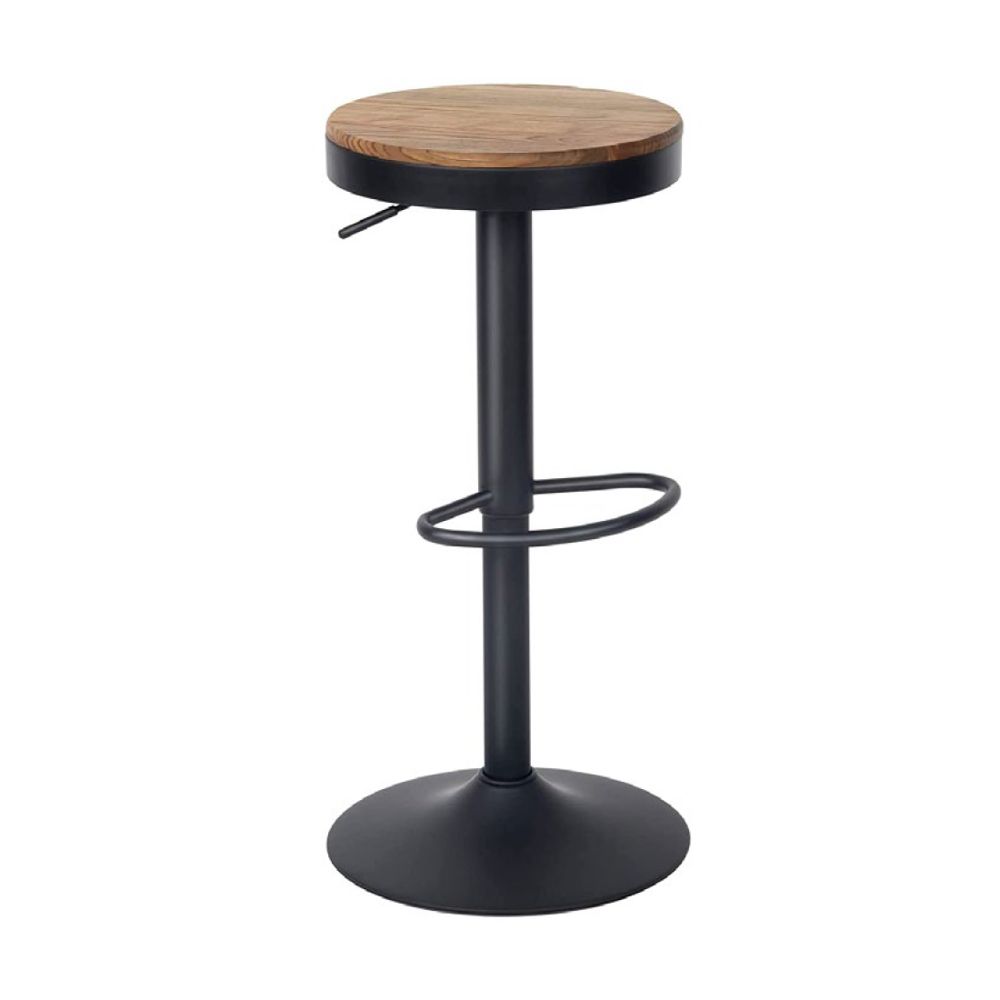 Banco alto madera Blanco 32 x 32 x 60-81 cm