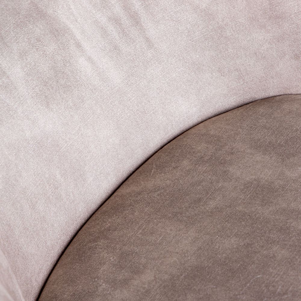 Banco beige altura ajustable metal y terciopelo 51 x 50 x 84 cm