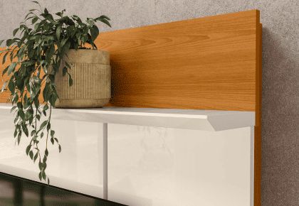 Centro de Entretenimiento SIena 75" Cumaru Opala – detalle