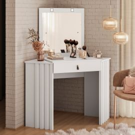 Tocador Esquinero Glitter Blanco