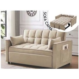 Sofá Cama 139x108-188x85 cm Crema