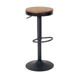 Banco alto madera Blanco 32 x 32 x 60-81 cm