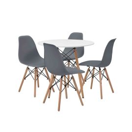 Juego de comedor madera y MDF 80 x 72 cm