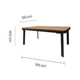 Juego de terraza 2-1-1 con mesa de aluminio (modelo 2)