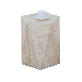 Mesa auxiliar diseño piedra óxido de magnesio 37 x 37 x 46 cm