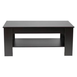 Mesa de Centro Bicolor Duna Negro y Café Oscuro 120x45x60 cm