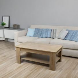 Mesa de Centro con Repisa Lumi Roble 110x47x65 cm