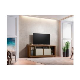 Mesa para TV 160 cm Madera Clara y Beige