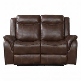 Sofá reclinable de 2 plazas Olvi Café