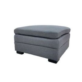 Otomán tela lino gris