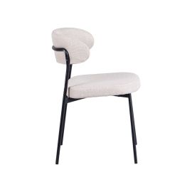 Silla de comedor metal y tela 53.5 x 49.5 x 80 cm