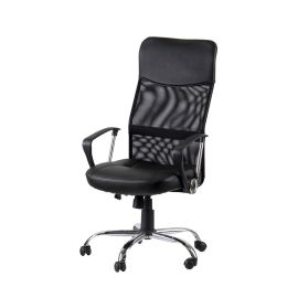 Silla de oficina cuero sintético 64 x 63 x 115-124 cm