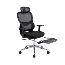Silla de Oficina Reclinable con Reposacabezas y Reposapiés