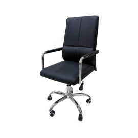Silla de Oficina Tapizada Negra
