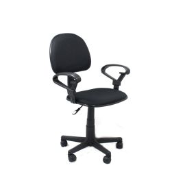 Silla Secretarial con Brazos Alba Negra