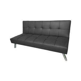 Sofá cama cuero sintético Negro 167 x 80 x 74 cm