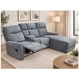 Sofá de Esquina Reclinable 228x94-182x101 cm