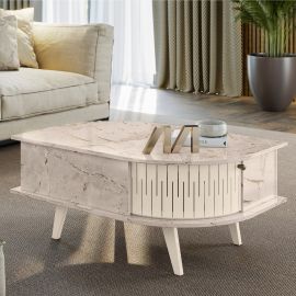 Mesa de Centro Indianapolis Calacata Off White 