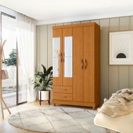 Ropero Ambar 4 Puertas Cinamomo con espejos