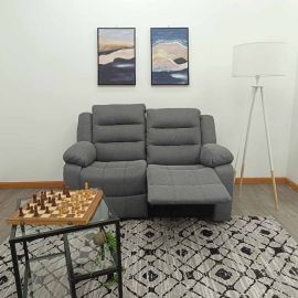 Sofá Reclinable Durham 2 plazas gris 