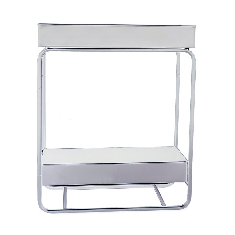 Estante 2 niveles metálico Blanco 25 x 59 x 72 cm