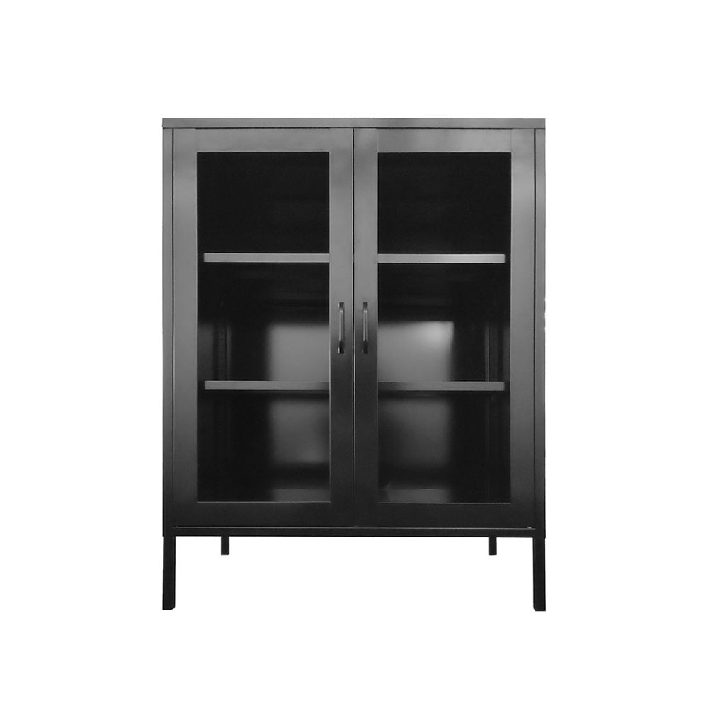 Estante 2 puertas 3 niveles metálico Blanco 80 x 40 x 101 cm