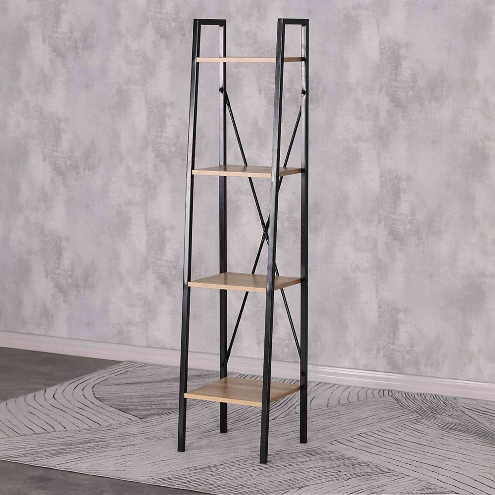 Estante angosto 4 niveles metal y MDF 34 x 32 x 148 cm