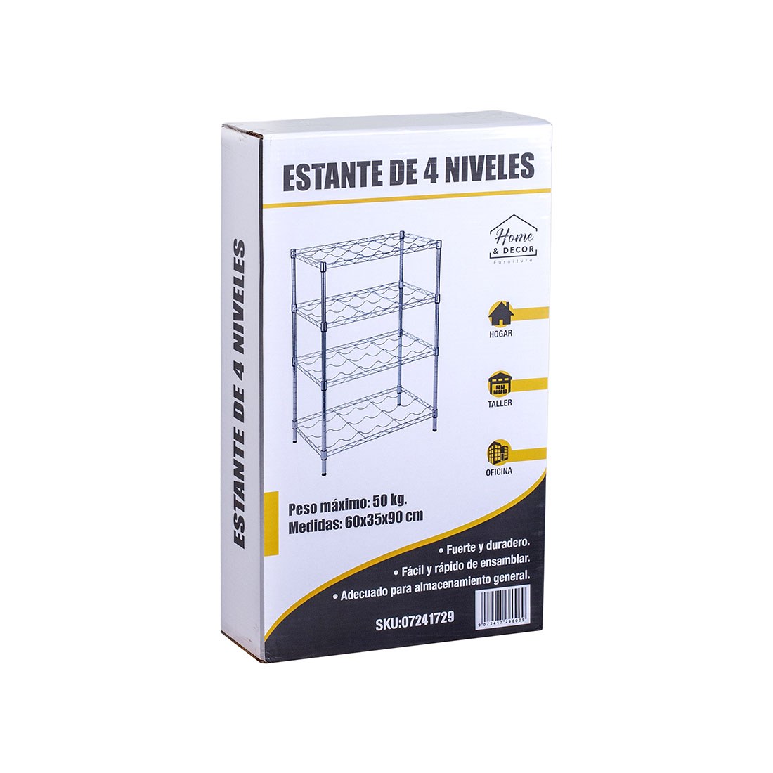 Estante para botellas metal 35 x 60 x 90 cm
