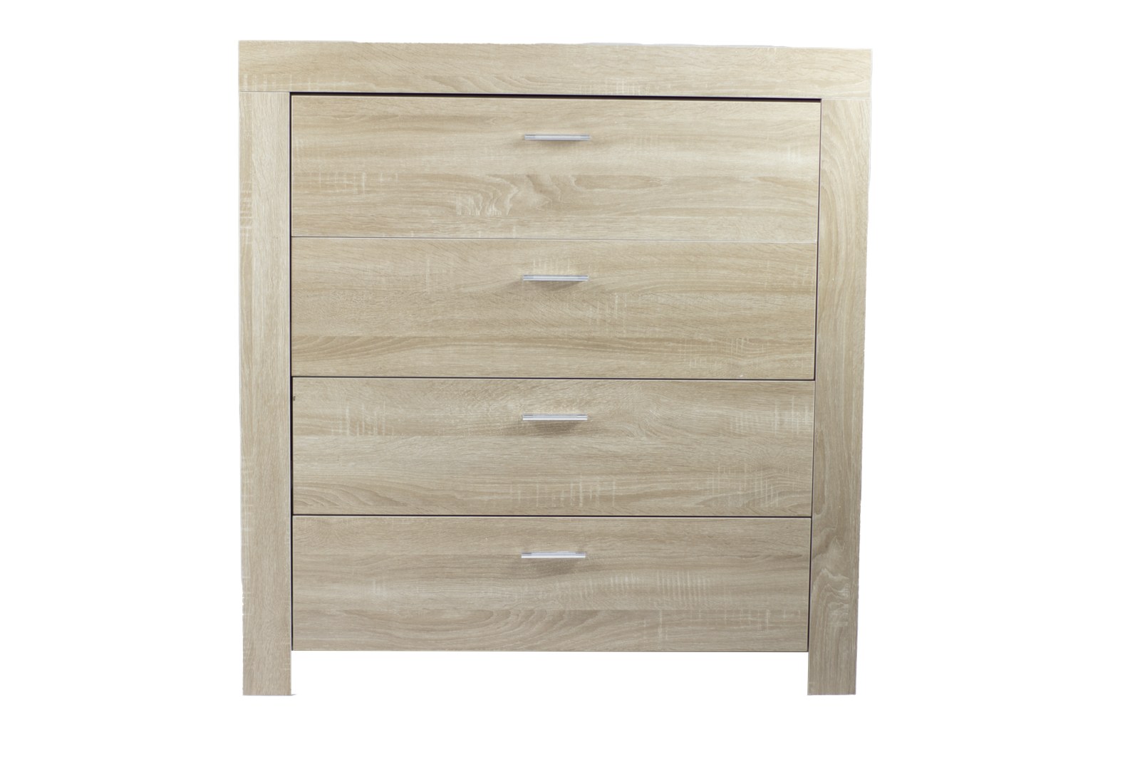 Gavetero Ancho 4 Gavetas Vera Roble 100x105x40 cm ambientado