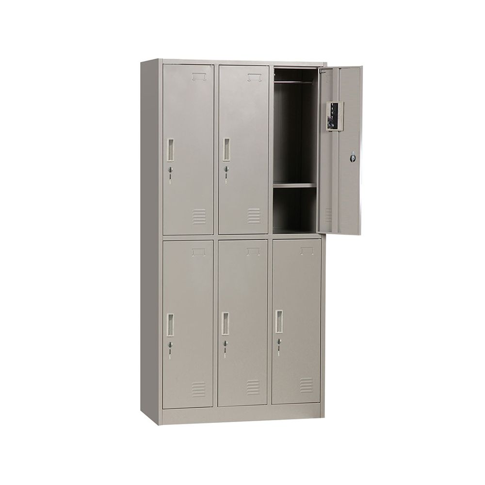 Locker 6 espacios metálico 90 x 42 x 180 cm