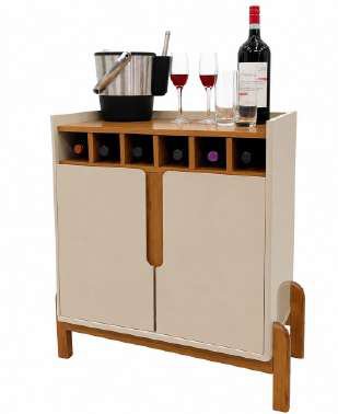 Mesa auxiliar blanco hueso 75 cm