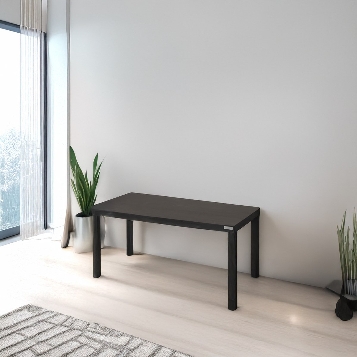 Mesa de Centro Bruma Negro 90x44x45 cm ambientado