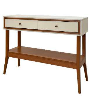 Mesa de entrada blanco hueso 105 cm