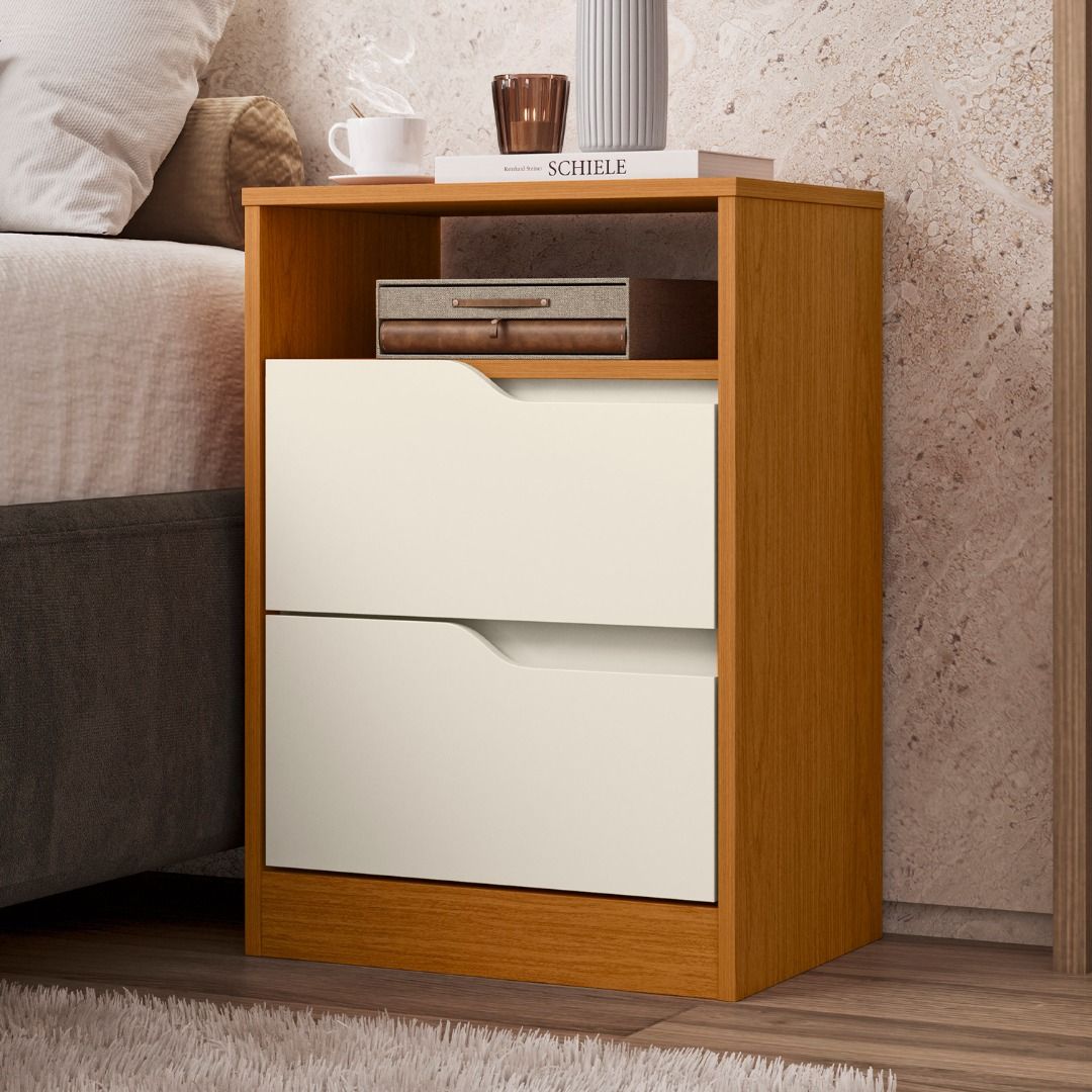 Mesa de Noche Sole Cinamomo Off White – foto ambientada