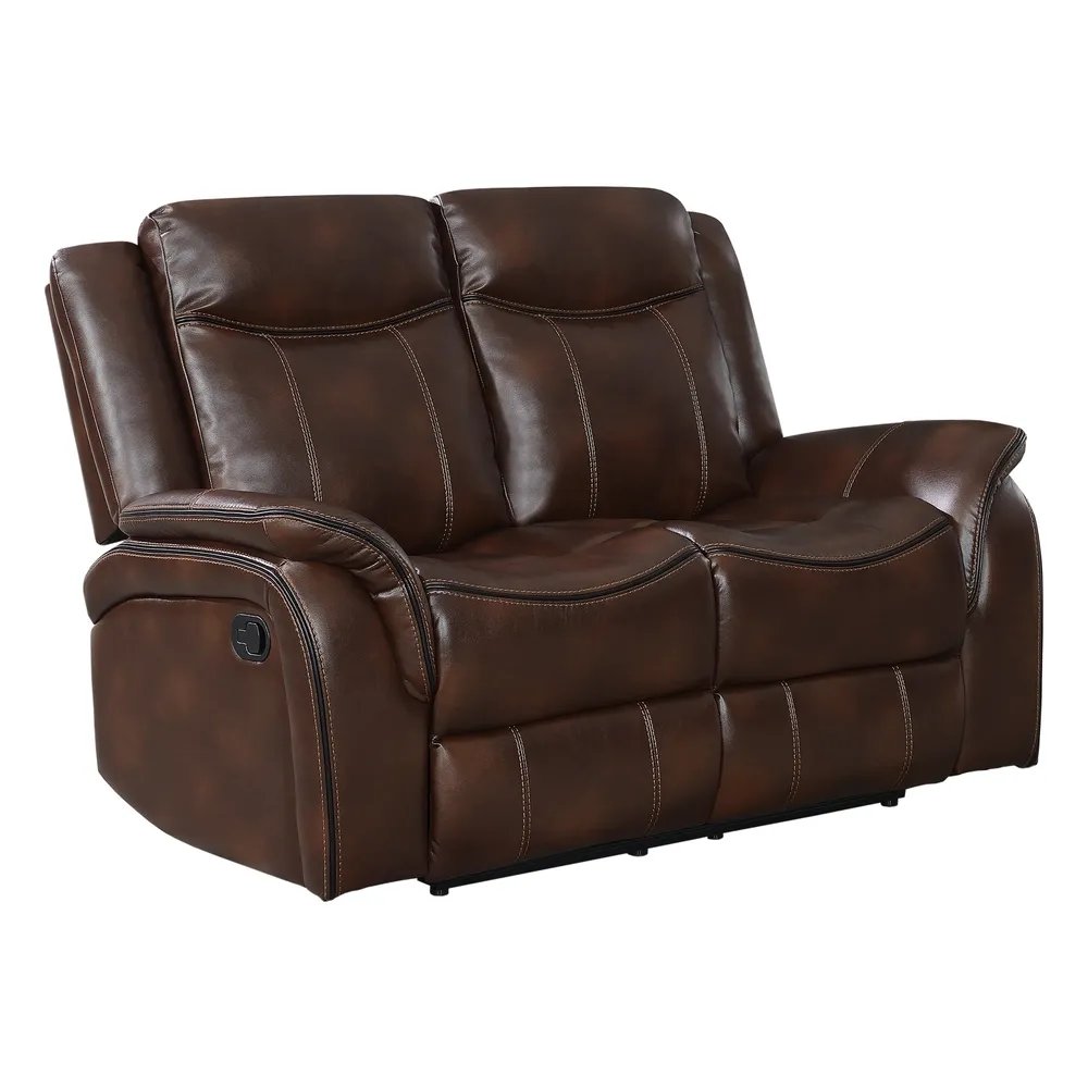 Sofá reclinable de 2 plazas Olvi Café