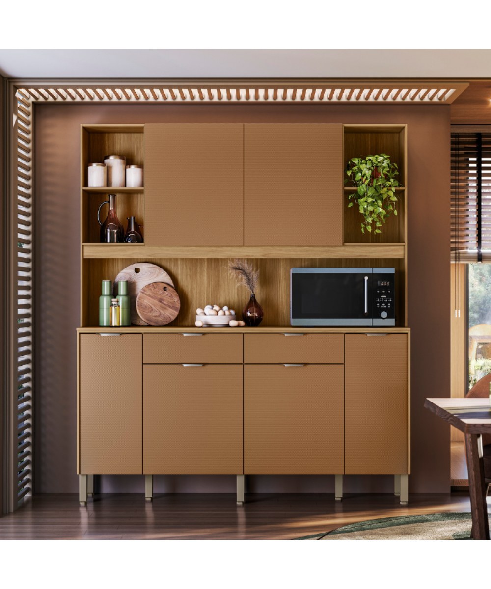 Mueble de Cocina Multiuso 180 cm Caramelo