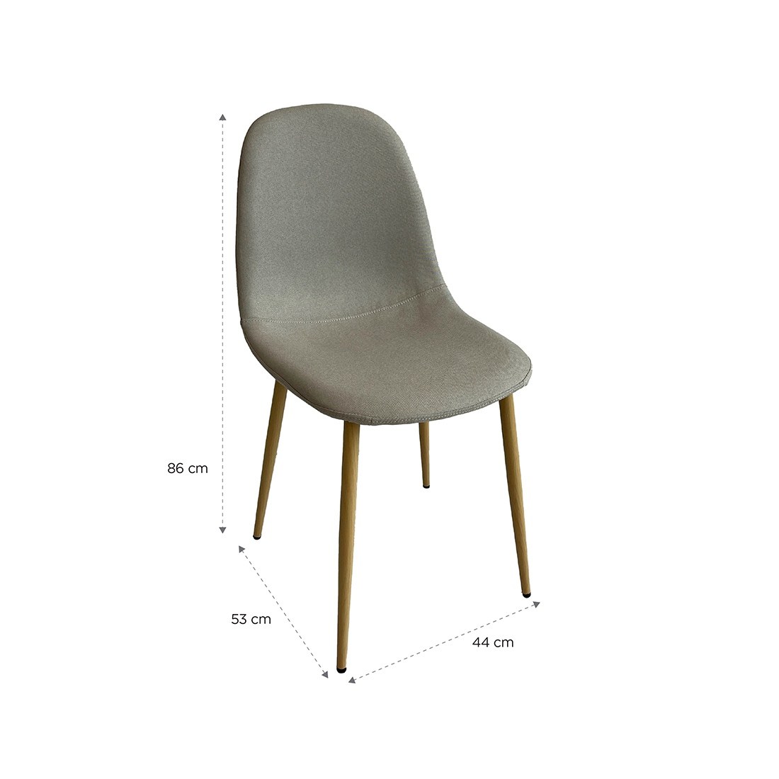 Silla de comedor tela 52 x 44 x 87.5 cm