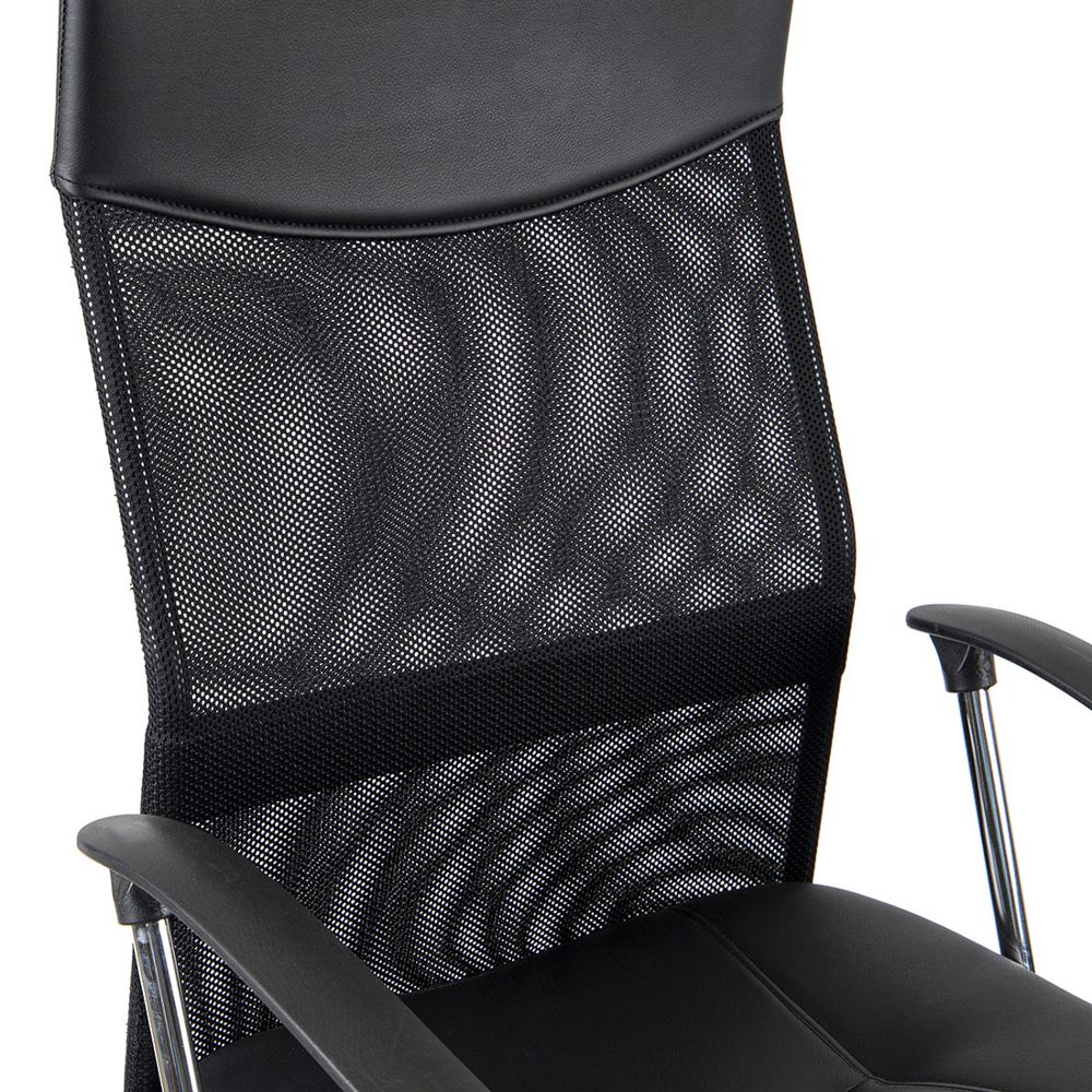 Silla de oficina cuero sintético 64 x 63 x 115-124 cm