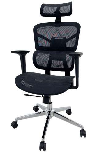Silla ergonómica de oficina negra