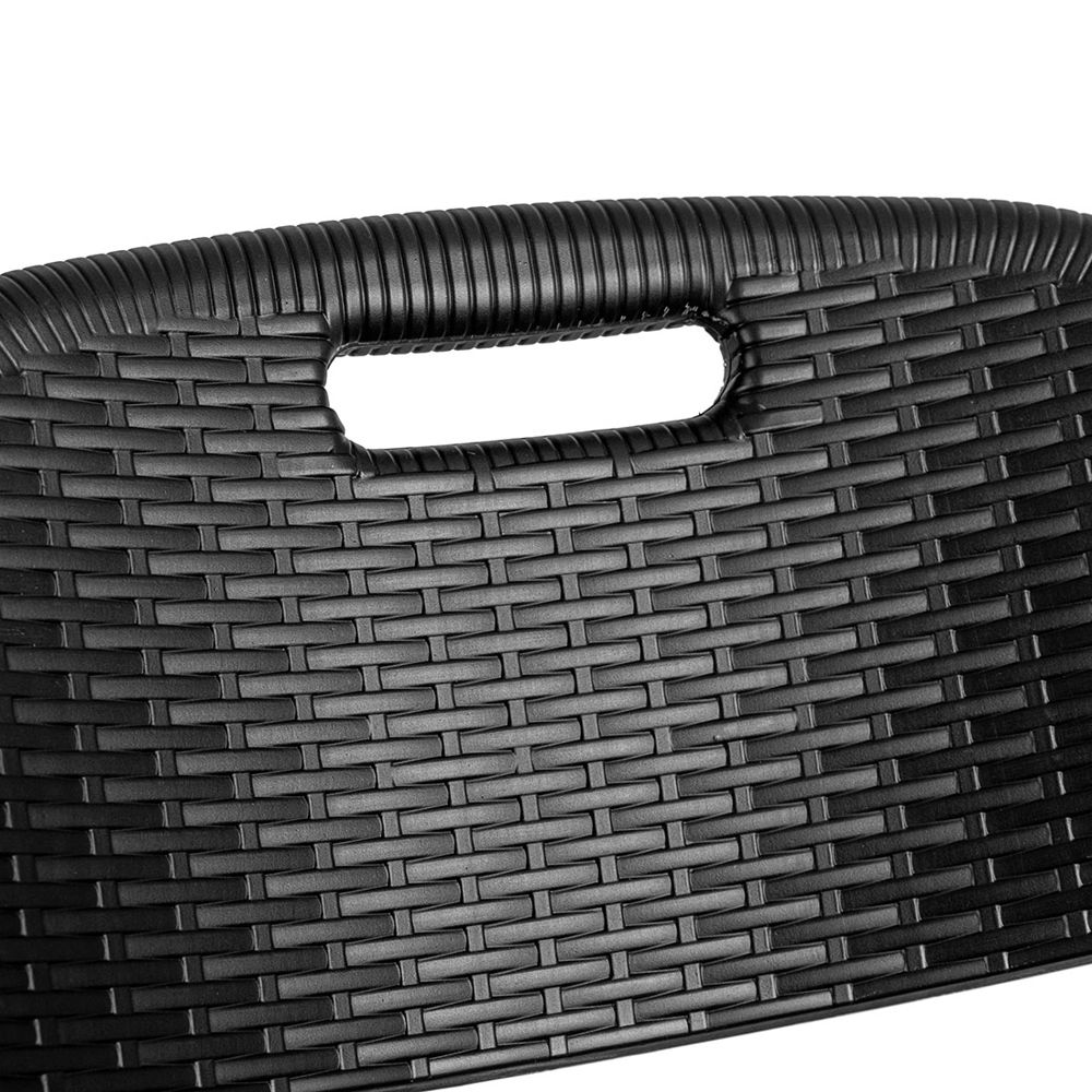 Silla plegable ratán y estructura metal 46 x 57 x 83 cm
