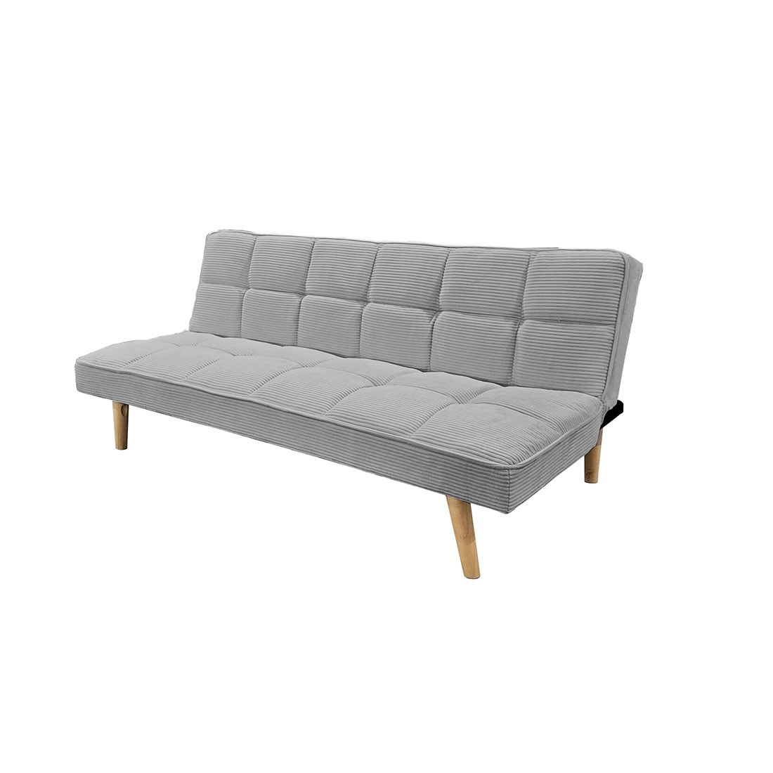 Sofá cama futón corduroy Gris 175 x 97 x 38 cm