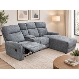 Sofá de Esquina Reclinable 228x94-182x101 cm